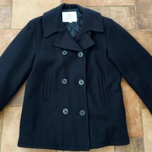 Black Wool Peacoat